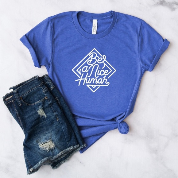 Be a Nice Human T-shirt • Made to order! 🧶 - Picture 6 of 8